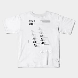 Bebas Neue Font Exploration Kids T-Shirt